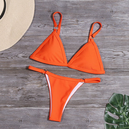 Dam Bikini med Ringdetaljer i Nylon Elastan-1