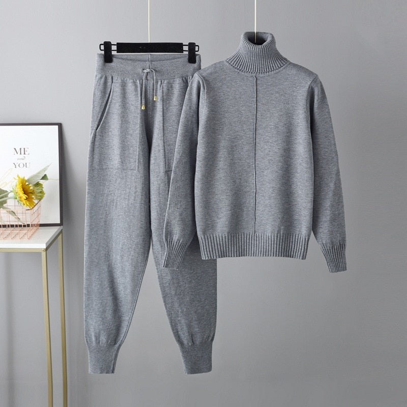 Variant image for Dam Byxor Jogger Stil Med Resår I Midjan Viskos Snygga Byxor-2