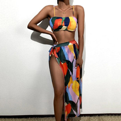 Dam Bikini Set Transparent Sarong Polyester Spandex-4