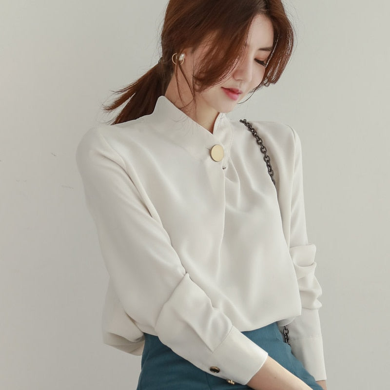Variant image for Dam Blus Långärmad Chiffong Elegant-2