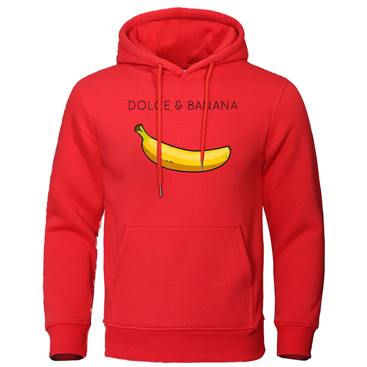Hoodie Herr med Banantryck Lätt Passform Acetat-Bomull 15