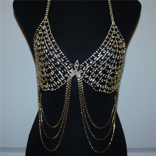 Damer Kroppssmycken Geometrisk Design Koppar med Strass-1