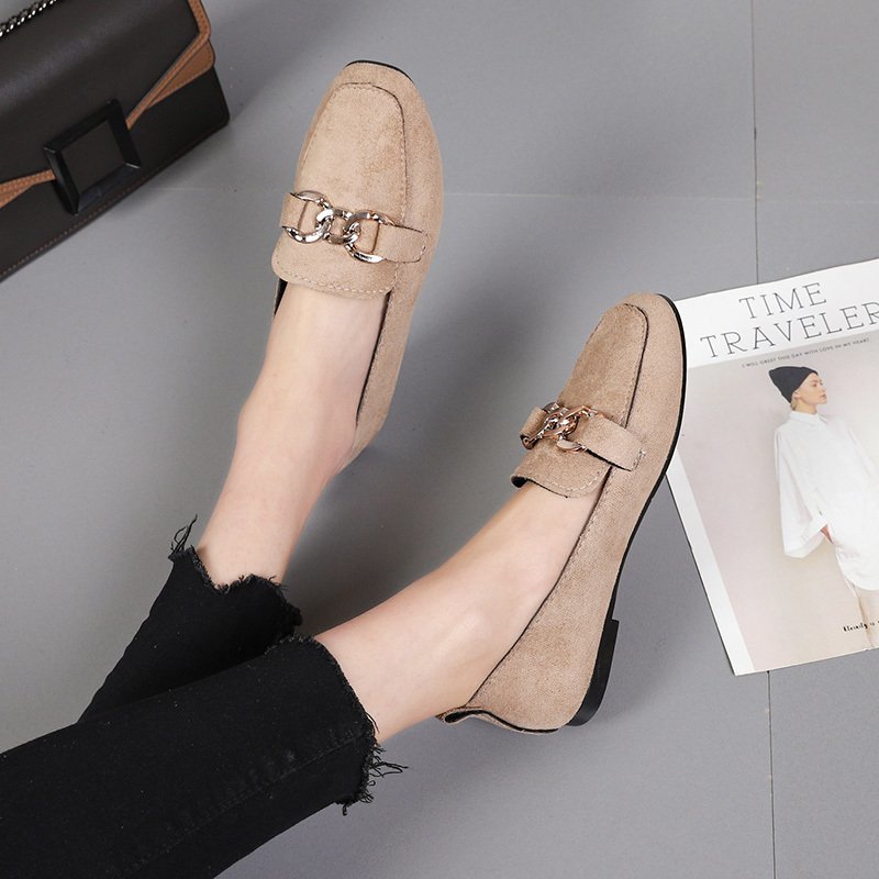 Kvinnors Loafers Fyrkantig Tå PU-material-6