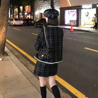 Dam Set Jacka och Minikjol Bomull Polyester-4