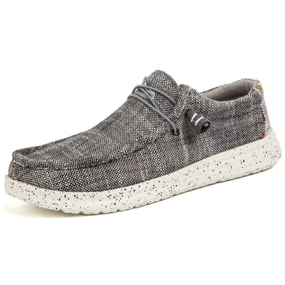 Herr Loafers Canvas Avslappnad Stil Gummisula 5