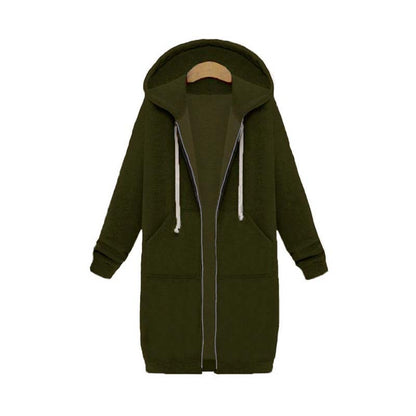 Variant image for Damjacka Lång Modern Design Sweatshirtjacka i Högkvalitativt Material-7