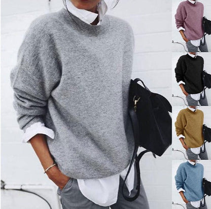 Kashmirtröja Dam Stickad Klassisk 100% Kashmir-2