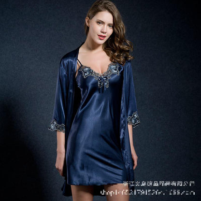 Dam Nattklänning Blommönster Trekvart Ärmar Polyester Rayon-4