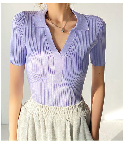 Dam Bodysuit Kortärmad Randig Nylon Viskos-5