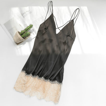 Dam Nattklänning Blommiga Detaljer Satin Spandex-3