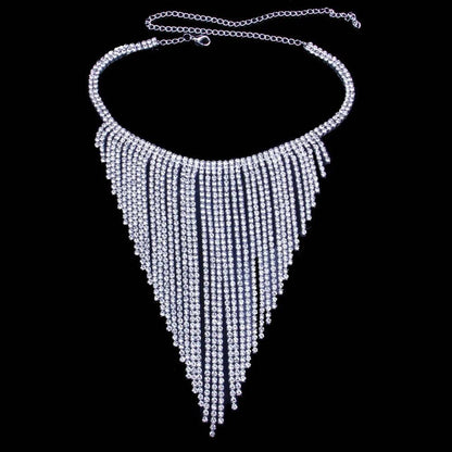 Dam Halsband Choker Geometrisk Design med Kristaller och Strass-5