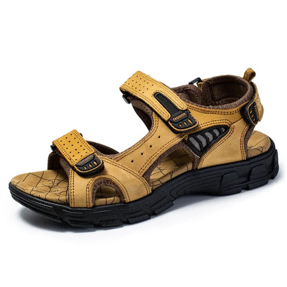 Herr Sandaler Läder Ergonomisk Design För Utomhusäventyr 6