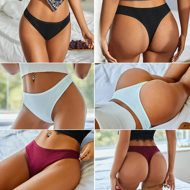 Dam Tanga Set Monokrom Bomull Spandex-5