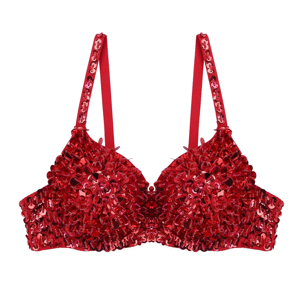 Dam BH Monokrom Paljetter Justerbara Band Bomull Polyester 7