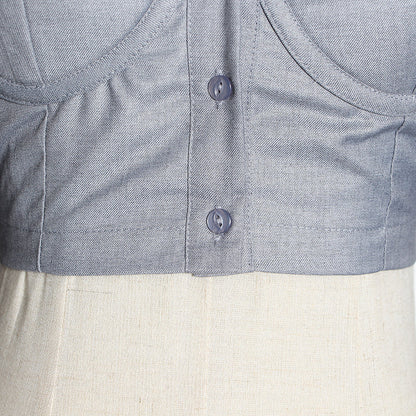 Dam Off-Shoulder Crop-Top med Lykta Ärmar i Bomull och Polyester-5