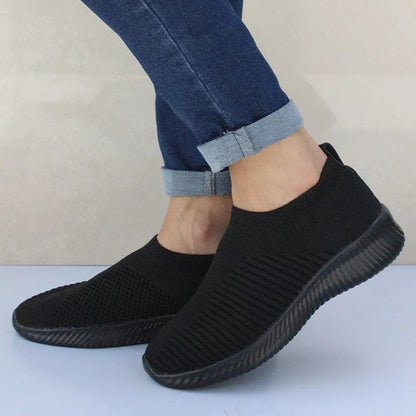 Dam Kilsneaker Bekväm Slip-On Andningsbart Tyg 6