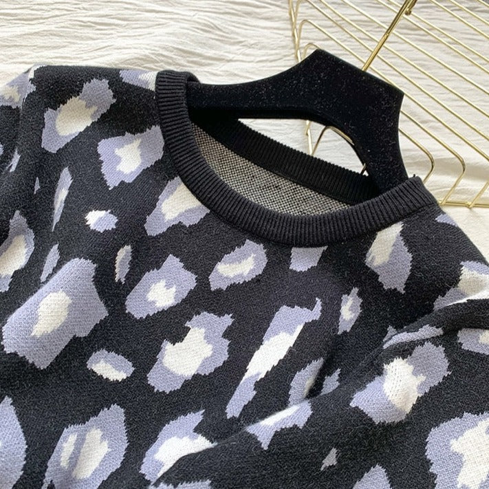 Dam Byxor Med Resår I Midjan Leopardtryck Långt Set Akryl-6