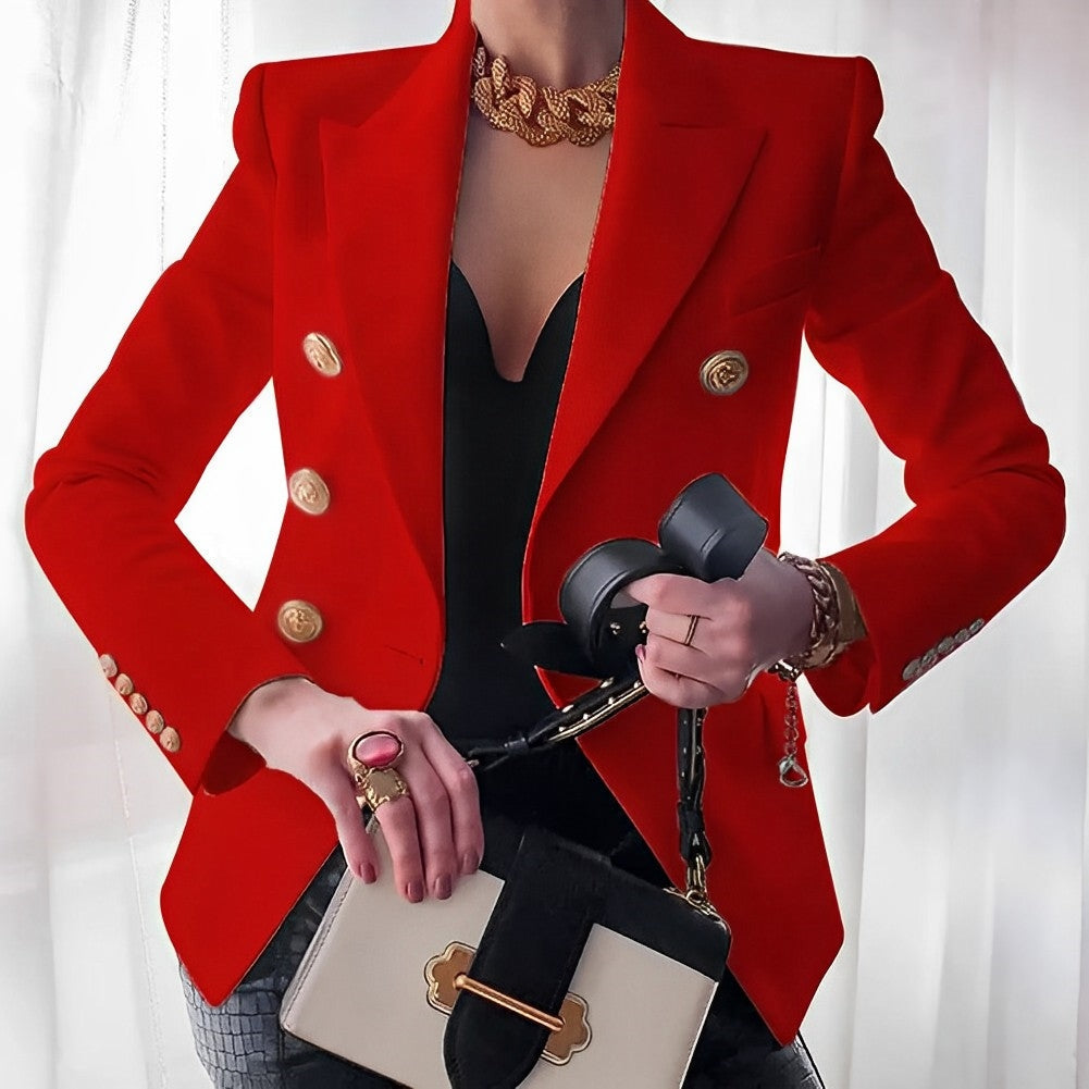 Elegant Kvinnors Blazer i Högkvalitativ Polyester - Perfekt Passform för Vardag och Formella Tillfällen 9