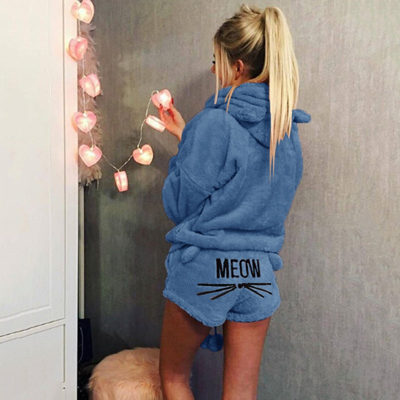 Variant image for Katt Pyjamas Trendig Design Mjuk Bomull-11