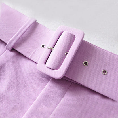 Snygga Byxor Dam Formell Ankelbyxor Polyester med Blixtlås-2