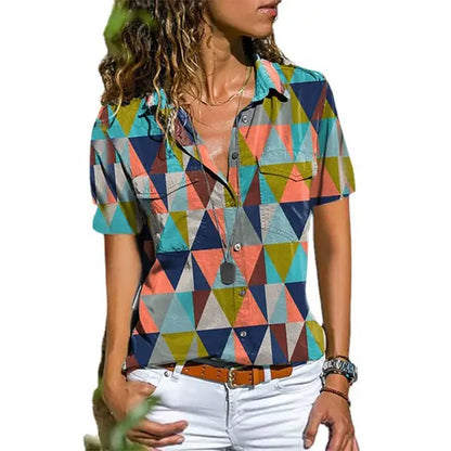 Dam Blus Lätt och Luftig i 100% Bomull - Elegant och Tidlös Design-4