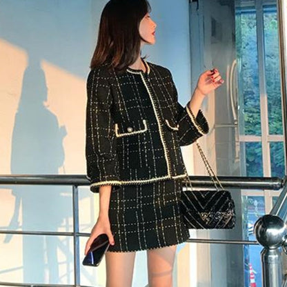 Dam Set Jacka och Minikjol Bomull Polyester-6