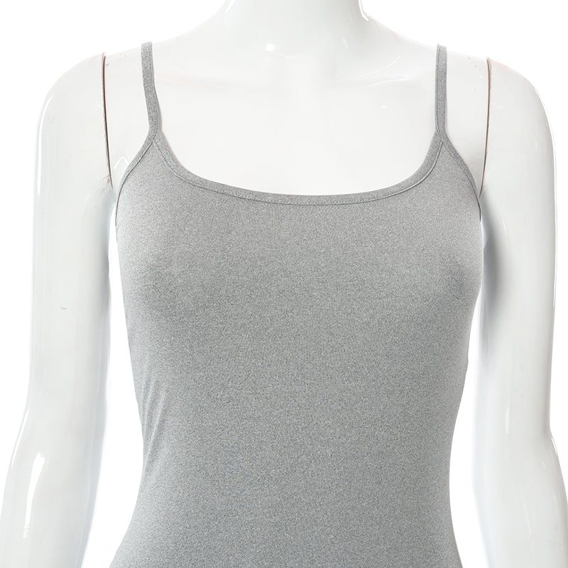 Kvinna Lång Klänning Spaghetti Remmar Polyester Kolumnformad-4