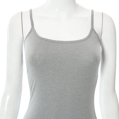 Kvinna Lång Klänning Spaghetti Remmar Polyester Kolumnformad-4