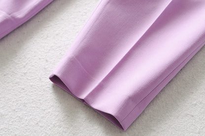 Snygga Byxor Dam Formell Ankelbyxor Polyester med Blixtlås-4