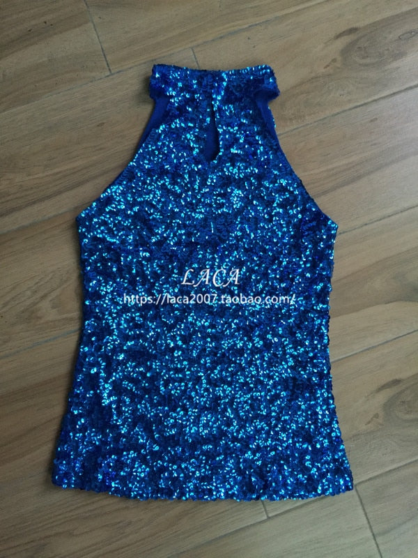 Variant image for Dam Topp Glitterdesign Kort Polyester-7