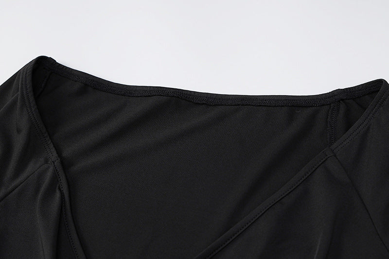 Dam Bodysuit V-ringning Långa Ärmar Polyester 4