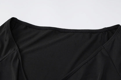 Dam Bodysuit V-ringning Långa Ärmar Polyester 4