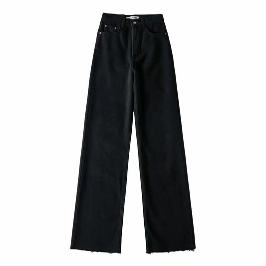 Dam Jeans Hög Midja Mjuk Bomull 1