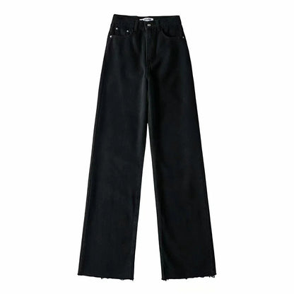Dam Jeans Hög Midja Mjuk Bomull 7