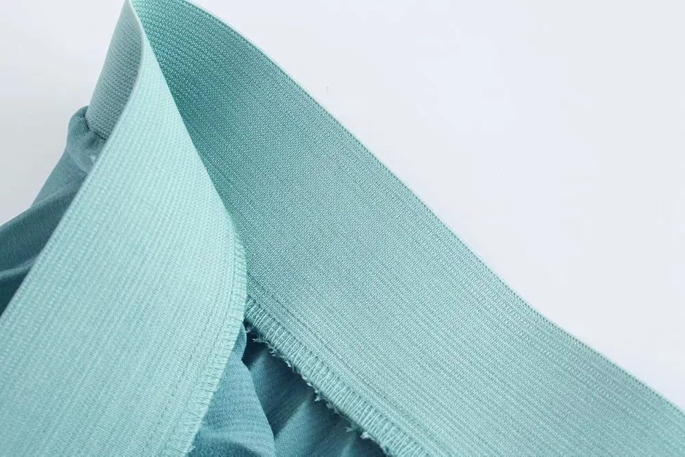 Dam Asymmetrisk Midi Kjol Rynkad Polyester-4