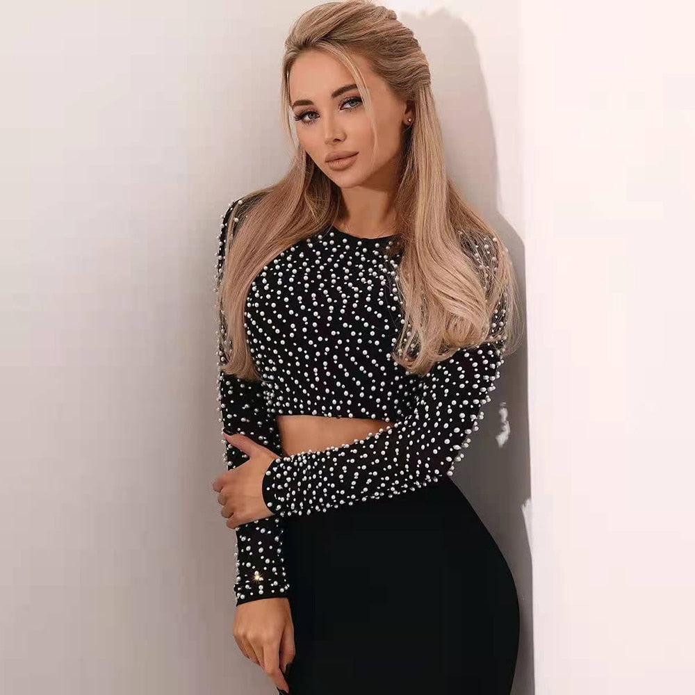 Dam Skördetopp Monokrom Polyester Spandex-2