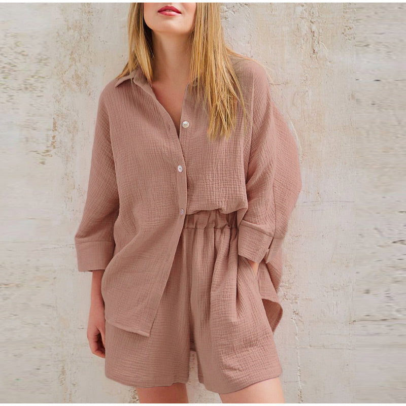 Variant image for Dam Linne Set Top och Byxor i Linne Avslappnad Passform-26