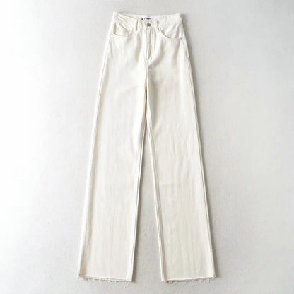 Dam Jeans Hög Midja Mjuk Bomull 10