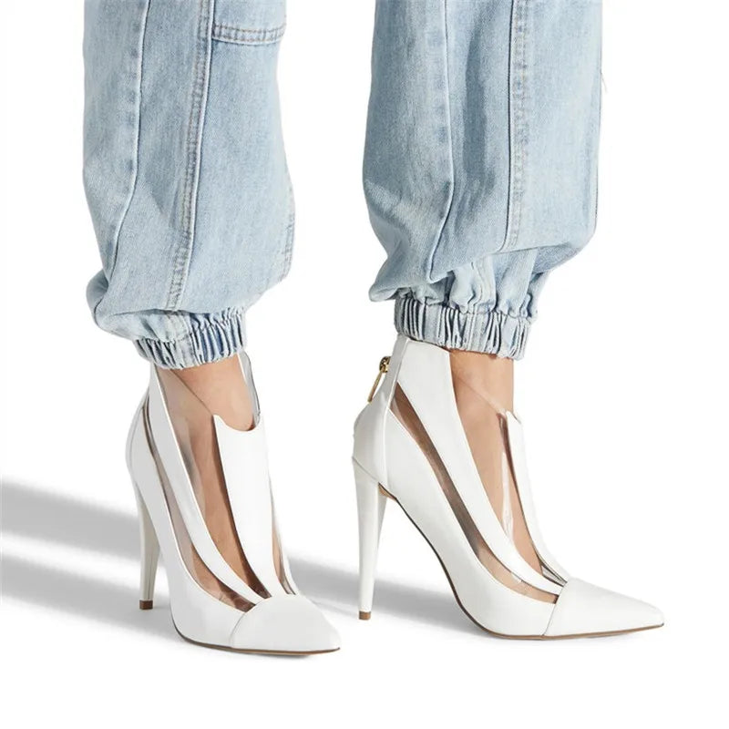 Dam Fotledstövlar Slingbacks Transparent Gummi-4