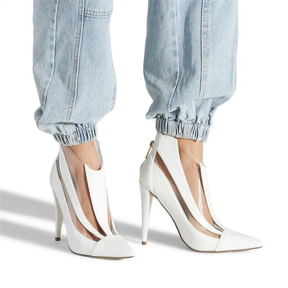 Dam Fotledstövlar Slingbacks Transparent Gummi-4