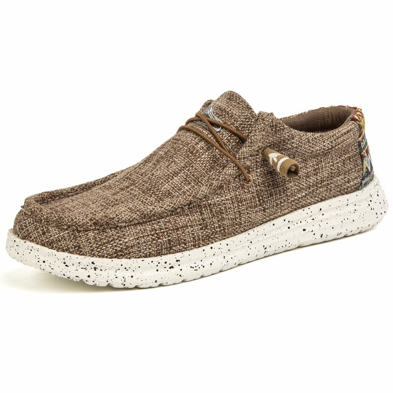 Herr Loafers Canvas Avslappnad Stil Gummisula 6
