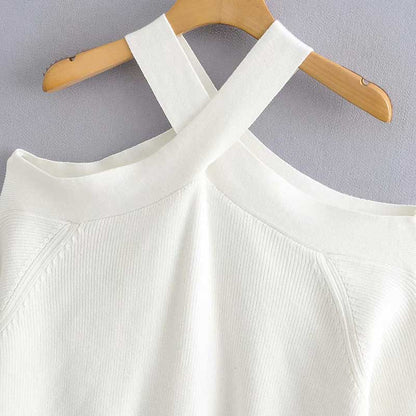 Vit Dam Blus Långa Ärmar Polyester V-Ringning-3