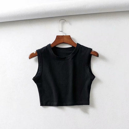 Dam Croptop Sommarstil Högkvalitativt Bomull 3