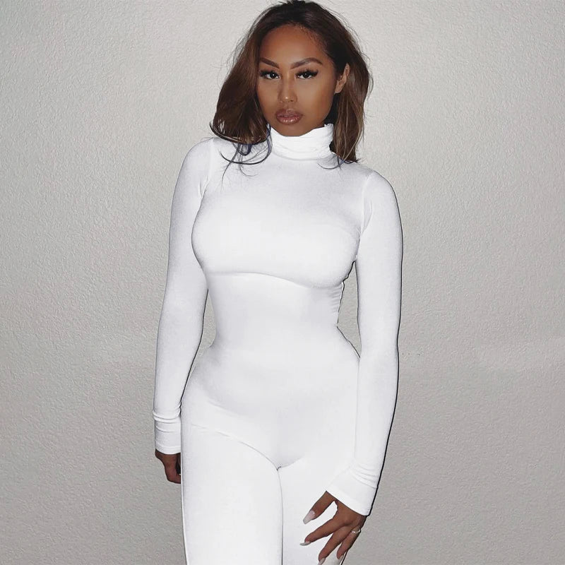 Variant image for Dam Jumpsuit Monokrom Polyester Spandex för Komfort och Stil-3