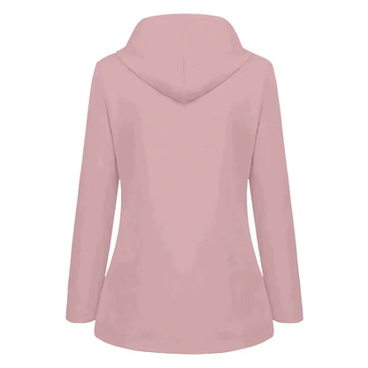 Damenjacke Wasserdicht Elegantes Design mit Verstellbarer Kapuze und Praktischen Taschen-4