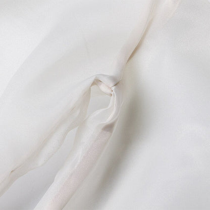 Dam Blus Transparent Blommönster Lykta Ärmar Polyester-6