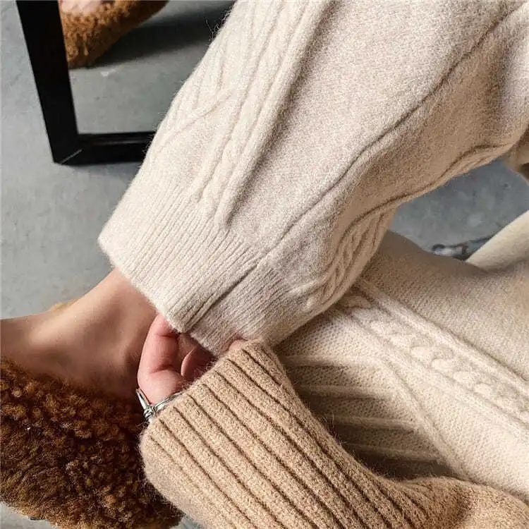 Herrbyxor Sweatpants i Kashmirstickning Avslappnad Passform 4