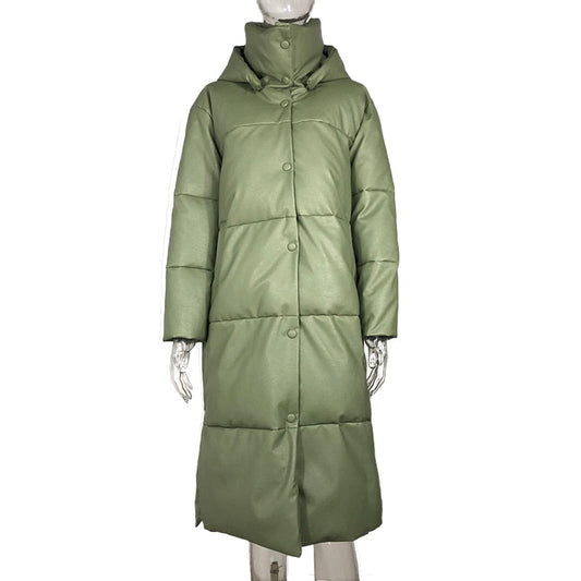 Dam Vinterjacka Trendig Polyester för Kalla Dagar-1