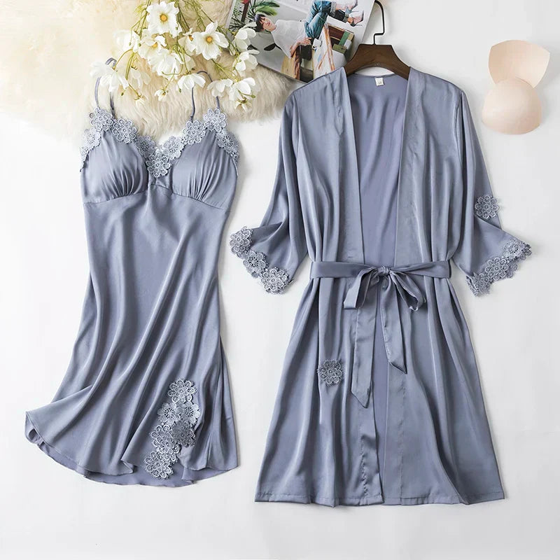 Variant image for Dam Morgonrock Långärmad Mjuk Polyester-49