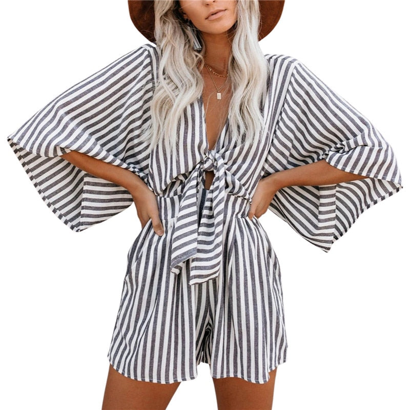 Dam PlaySuit Avslappnad Polyester med Slinga-5